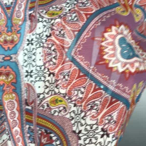 Mossimo pink paisley sheer blouse size medium - Picture 5 of 11